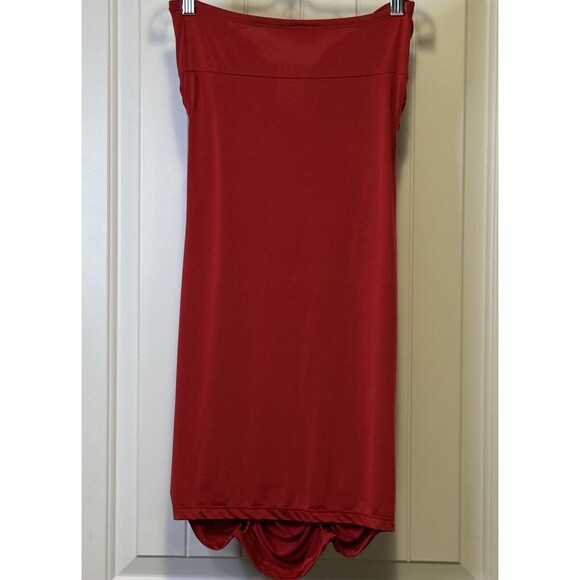 Body Central Women's‎ Red Strapless Ruched Bodycon Evening Party Dress Size M # - Picture 4 of 13